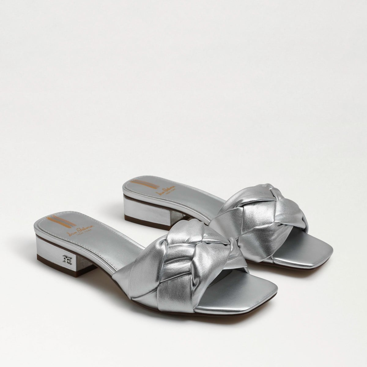 Sam Edelman Dawson Slide Sandal Soft Silver Leather ACirhjSt