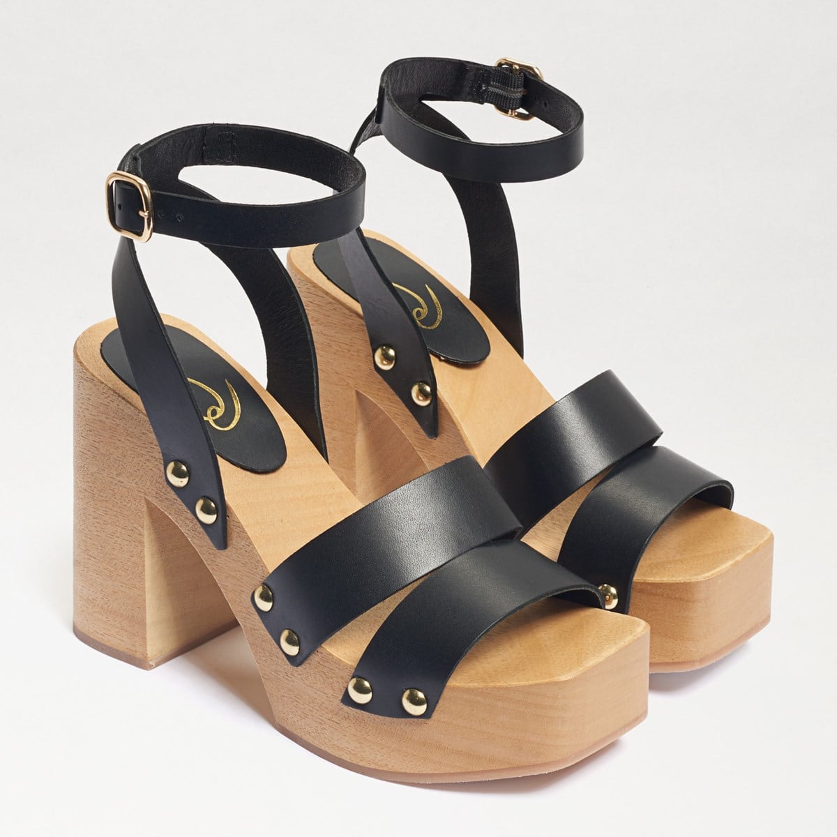 Sam Edelman Angela Platform Heeled Sandal Black Leather fmDRp3ZO
