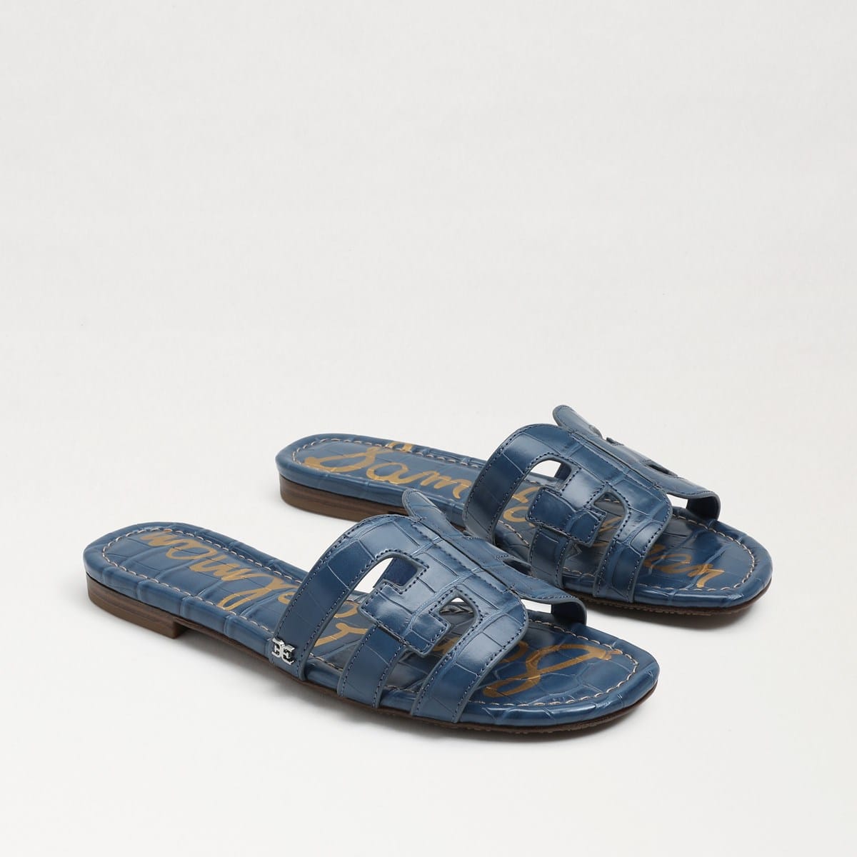 Sam Edelman Bay Slide Sandal Deep Capsian Blue Croc s4TEZkz0