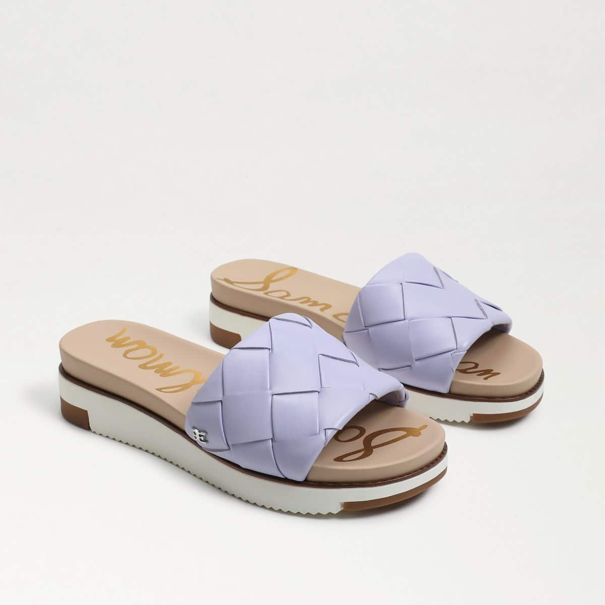 Sam Edelman Adaley Woven Slide Sandal Misty Lilac Leather ublU41