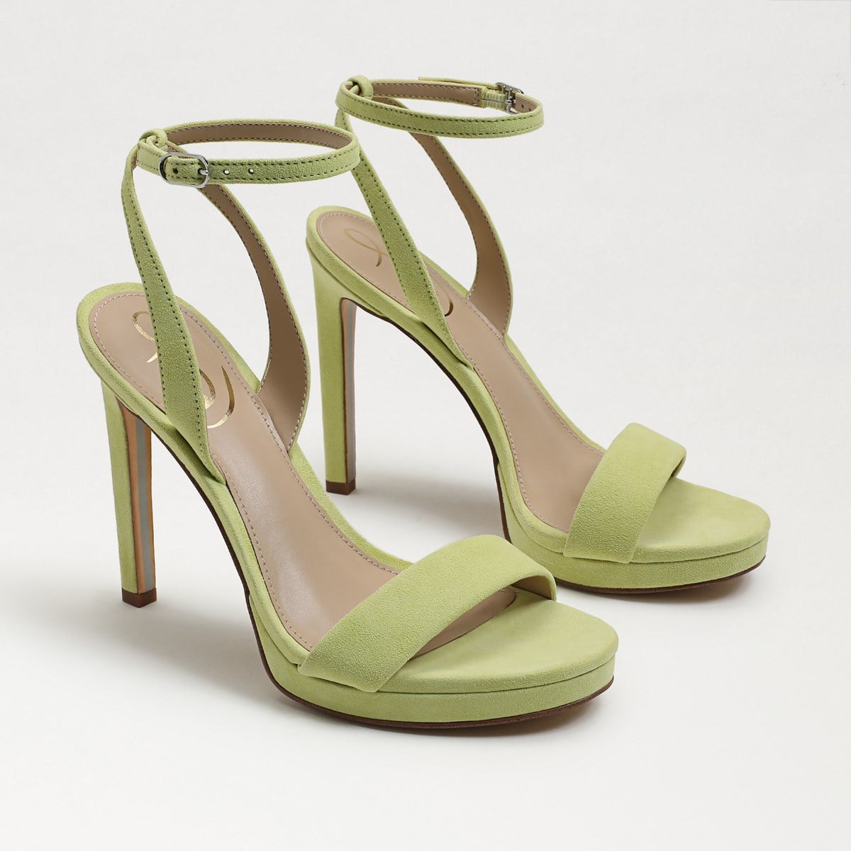 Sam Edelman Jade Ankle Strap Heel Kiwi Suede 3MMMcwcq