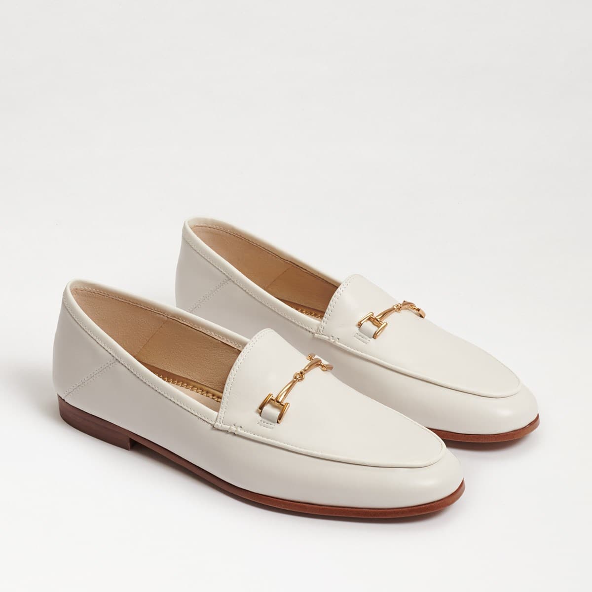 Sam Edelman Loraine Bit Loafer Bright White Leather CDSeHHcO