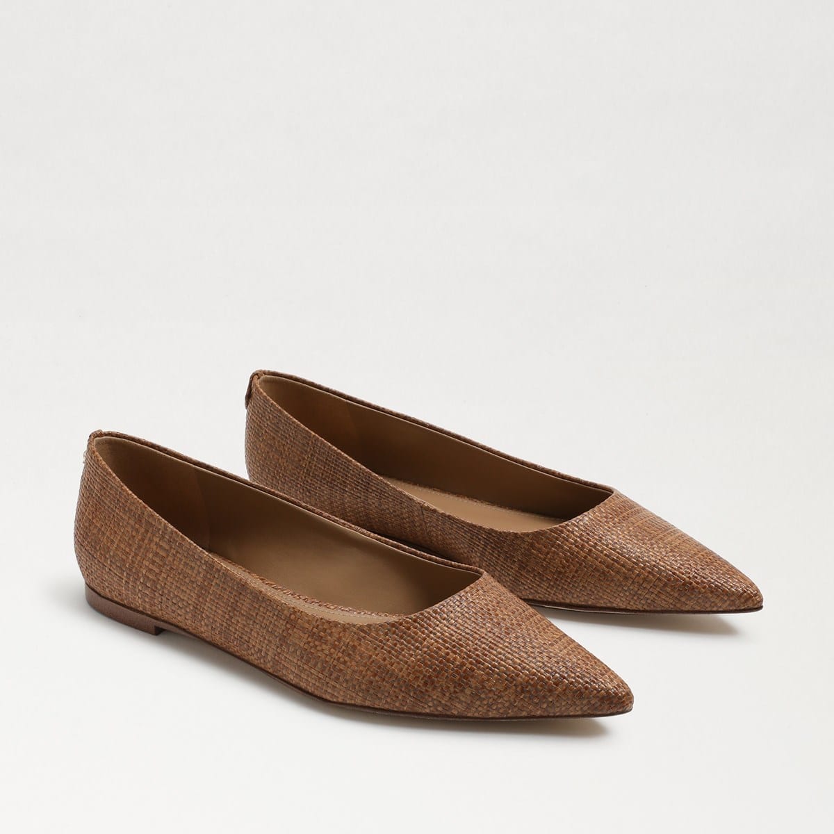 Sam Edelman Wanda Pointed Toe Flat Cuoio Weave JGysyOfk