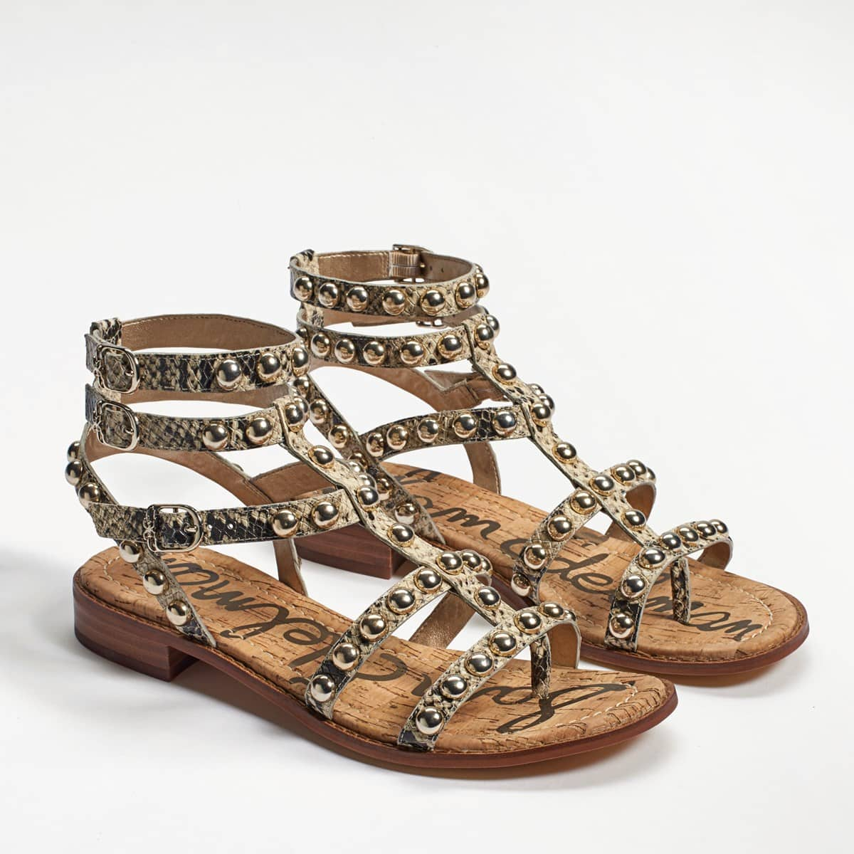 Sam Edelman Eavan Studded Gladiator Sandal Beach Multi Snake ehK